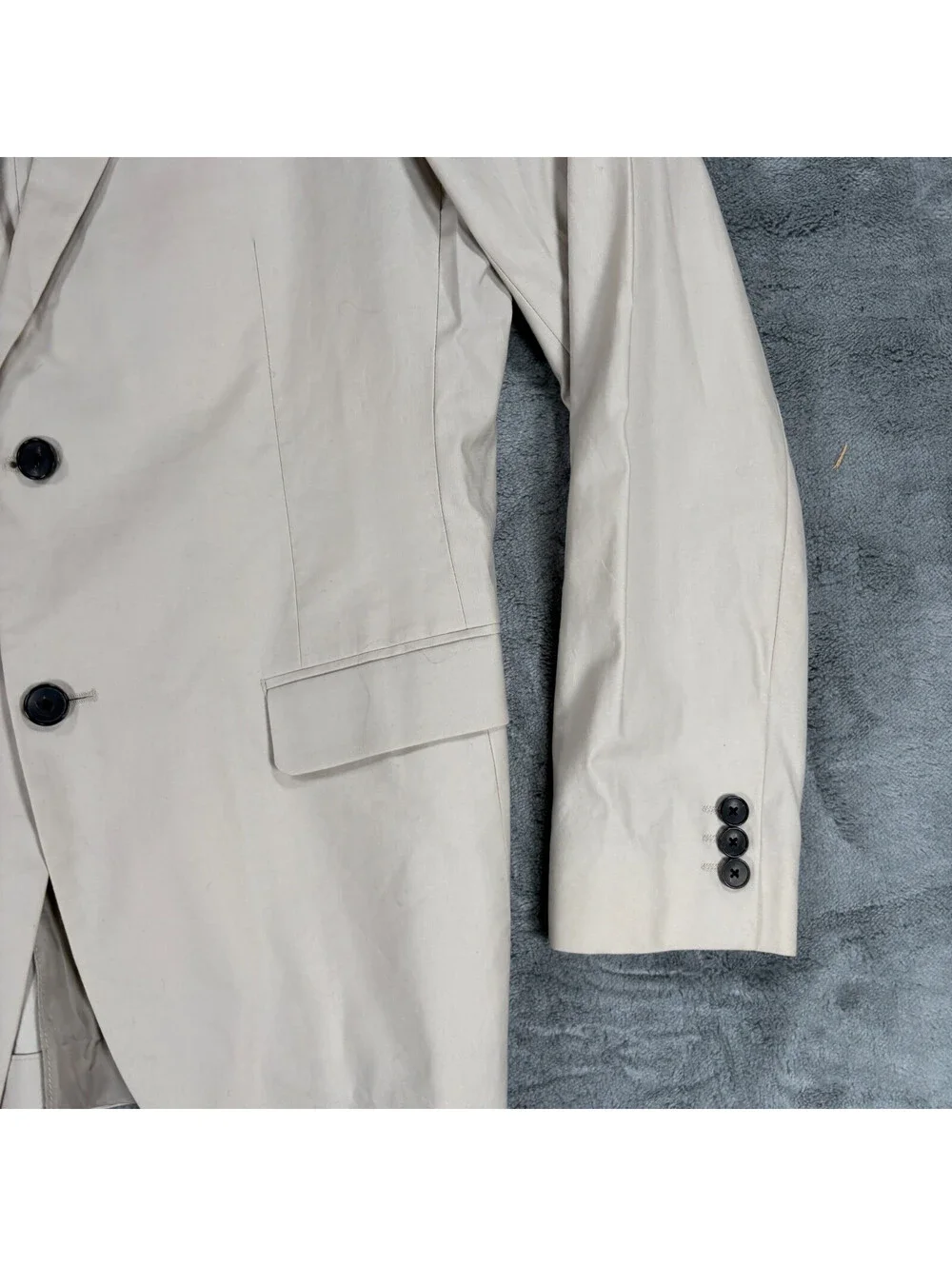 Theory Mens Blazer Jacket Beige Made In Turkey Sport Coat Two Button